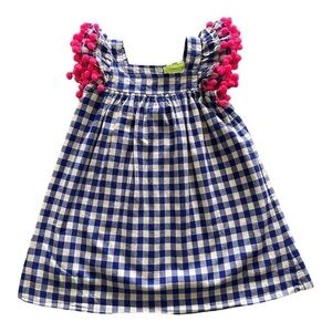 CLASSIC WHIMSEY-BLUE AND WHITE GINGHAM DRESS-SIZE 3T